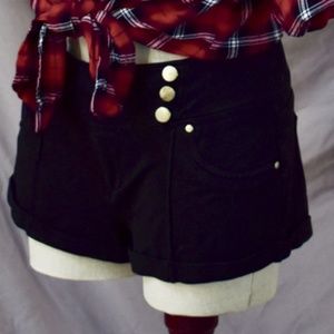 Black High Waisted Shorts